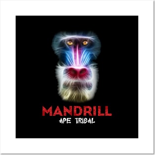 Ape Tribal (Mandrill) Posters and Art